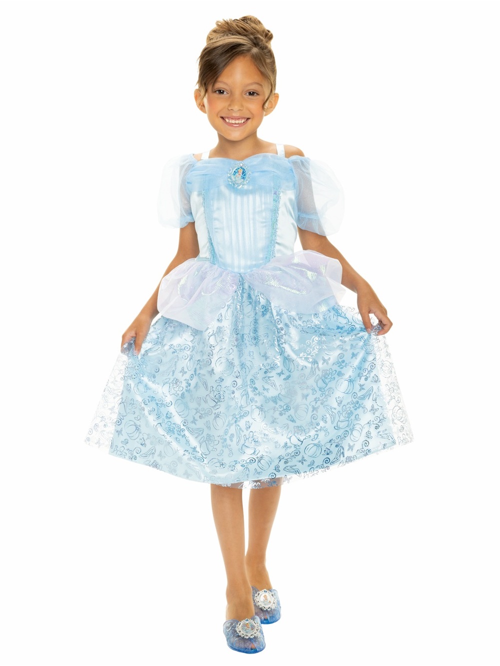 Disney Light Blue Cinderella Princess Dress Costume for Kids 3+